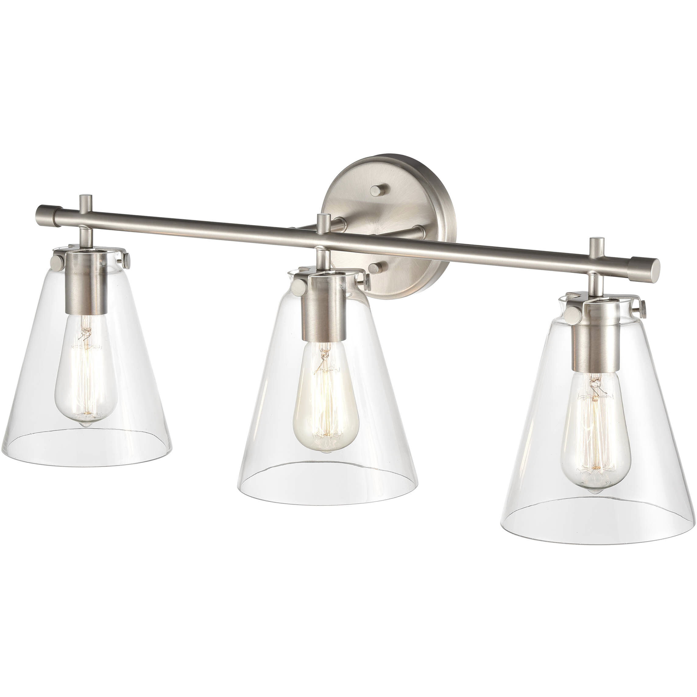 Aliza 3 Light 27 inch Brushed Nickel Bathroom Vanity Light Wall Light